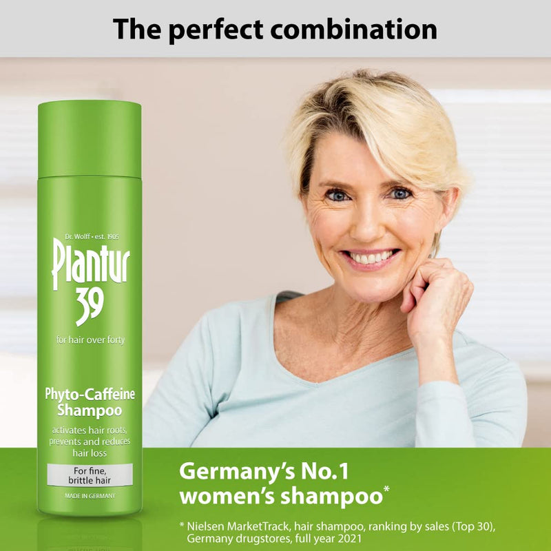 [Australia] - Plantur 39 Caffeine Shampoo and Conditioner Set Prevents and Reduces Hair Loss | For Fine Brittle Hair | Unique Galenic Formula Supports Hair Growth | Set of 250ml Shampoo and 150ml Conditioner 