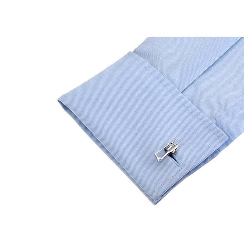 [Australia] - Helicopter Cufflinks Huey Single Blade Army Wedding Fancy Gift 