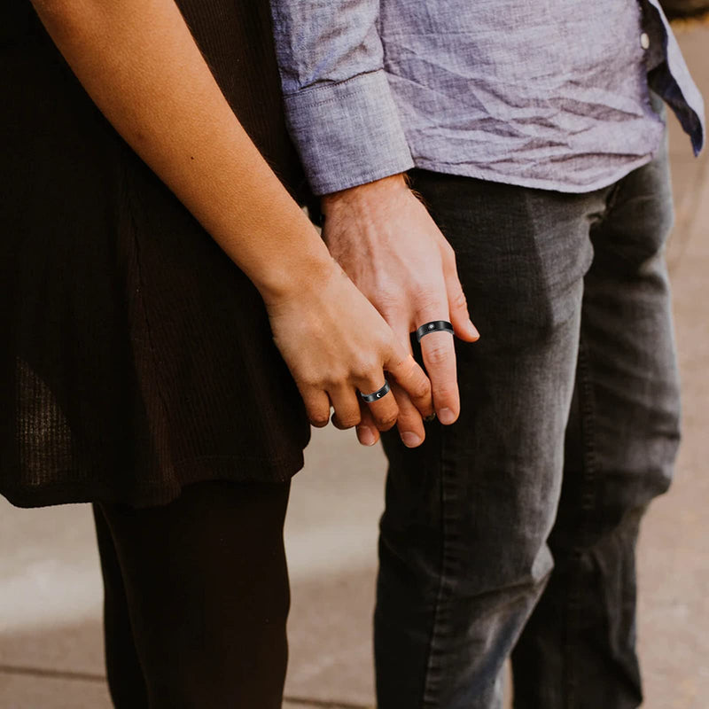 [Australia] - Sun and Moon Rings for Couples Matching Promise Couples Rings for Girlfriend Boyfriend Moon Star Rings Set Matching Rings Size 10 