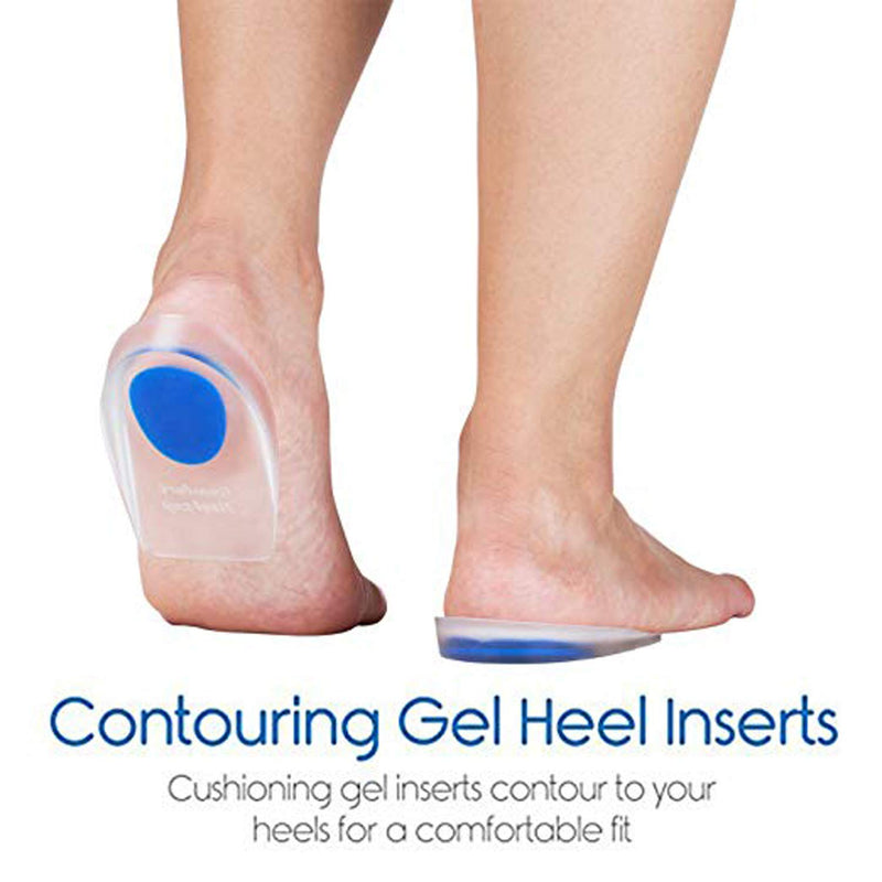 [Australia] - 3 Pairs of Gel Heel Cups Heel Support Pads Cushions for Plantar Fasciitis Heel Pain (Men/Large) Men/Large 