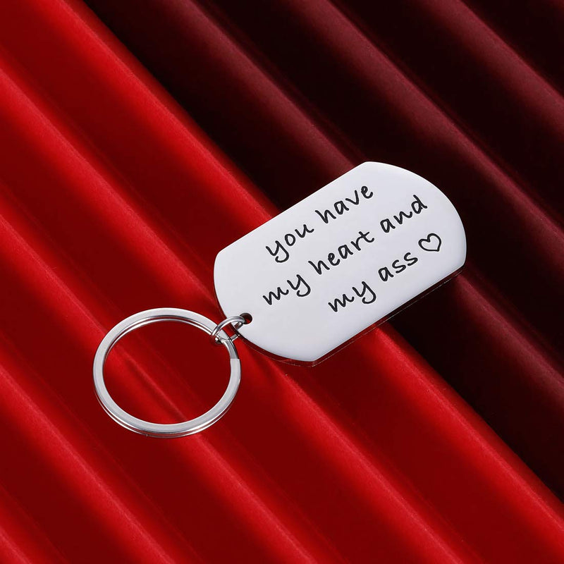 [Australia] - Valentines Day Gift Keychain for Husband Boyfriend From Girlfriend Wife Anniversary Birthday Gifts For Couple Keyring Women Men You Have My Heart Him Her Wedding 