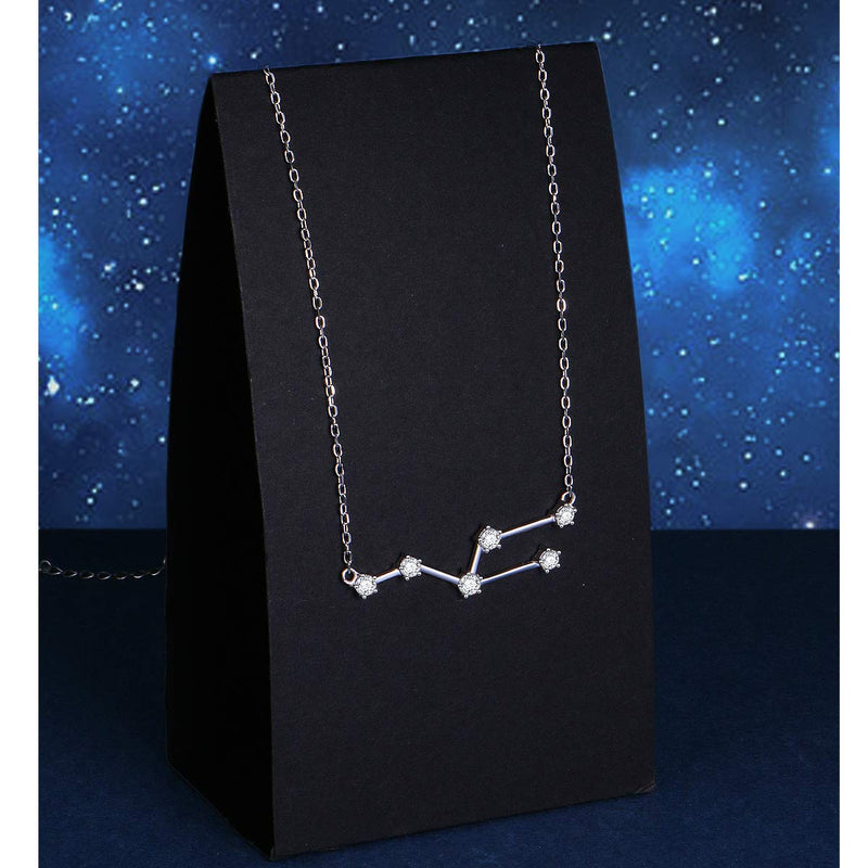 [Australia] - 925 Sterling Silver CZ Astrology 12 Constellation Horoscope Sign Astrology Zodiac Star Necklace Birthday Gifts for Women Girls,18-20 inch Taurus. 