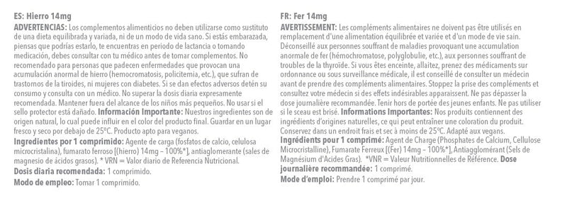 [Australia] - Iron Tablets 14mg | 120 Tablets = 4 Month Supply | Vegan & Vegetarian Friendly | 100% NRV | Popular Supplement for Reducing Tiredness & Fatigue | Manufactured in The UK 