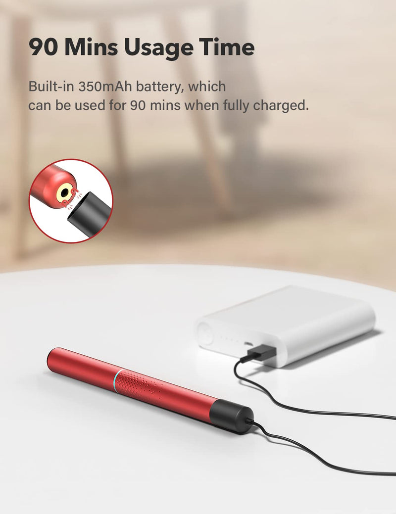 [Australia] - BEBIRDPRO Ear Wax Removal Tool Safely Cleaning Ear Canal at Home,Ear Cleaner with HD Camera and 6 LED Lights, Ear Camera and Wax Remover for iOS, Android Smart Phones M9, Red 