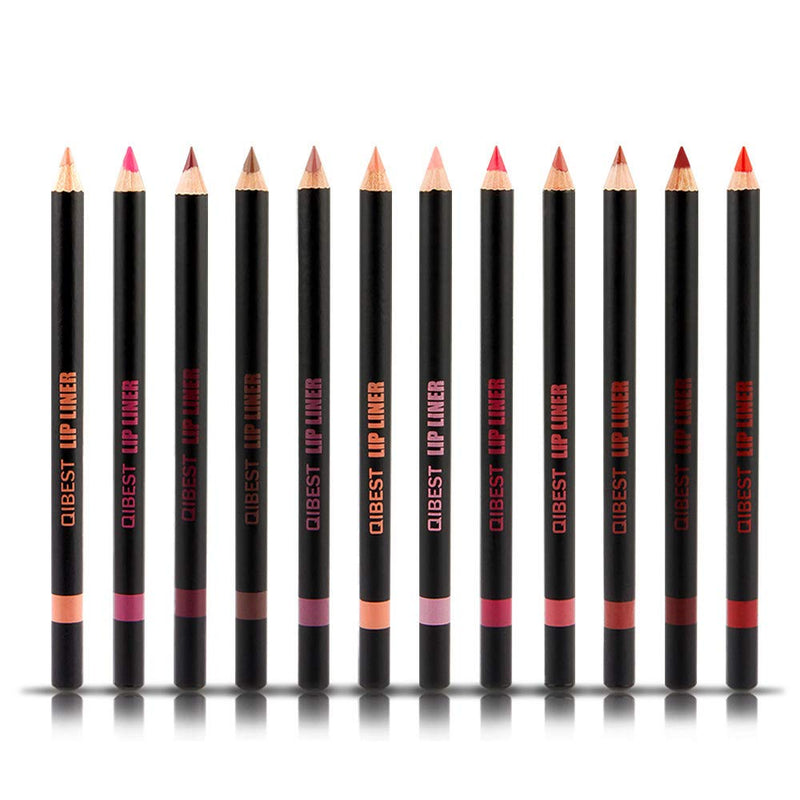 [Australia] - 12Pcs Lot Set 12 Colors Lip Liner Pencil Waterproof Non-marking Matt Velvet Lipstick Pen 