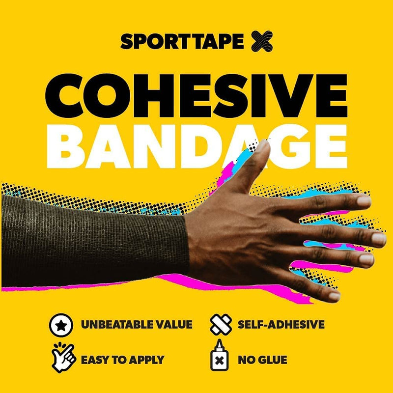 [Australia] - SPORTTAPE Cohesive Bandages | Self Adherent Vet Wrap & Pet Bandage - 7.5CM x 4.5M - Beige | Football Sock Wrap & Shin Guard Tape for Wrist & Ankle Sprains, Swelling & Compression - Single Roll 7.5x450 cm (Pack of 1) 