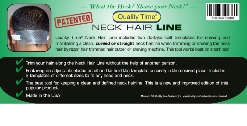 [Australia] - Quality Time Neck Hair Line - 2 Neckline Templates for Shaving and Keeping a Clean and Nice Neck Hairline: Stencils for Neckline Haircut, Do-it-yourself 