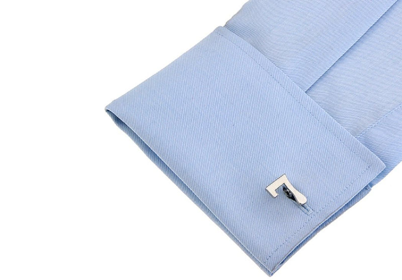[Australia] - MRCUFF Number 7 Numeral Pair Cufflinks in a Presentation Gift Box & Polishing Cloth 
