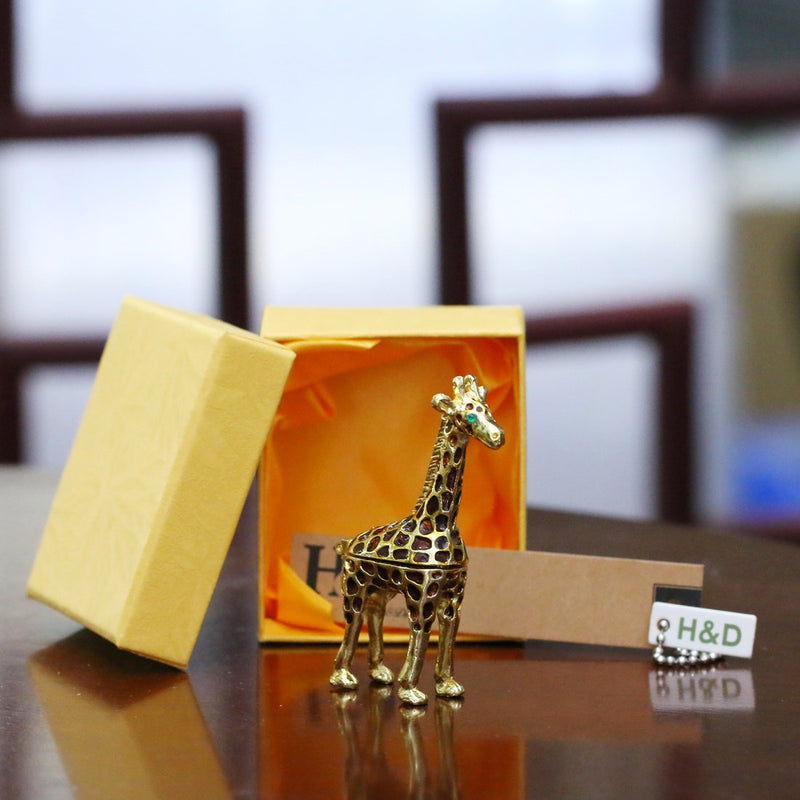 [Australia] - YUFENG Ring Holder Hinged Trinket Boxes for Gifts,Jewelry Boxes Organizer Display Holder (giraffe trinket box) 