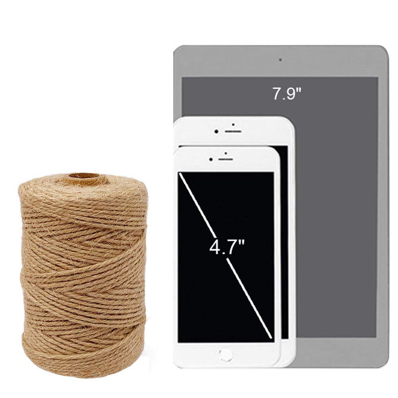 [Australia] - Leecogo Natural Jute Twine 328 Feet 2mm 3Ply Heavy Duty Jute Rope String Perfect for Arts Crafts Mason Jars Gifts Present Wedding Decorations Home Gardening Industrial Packing Materials Natural Brown 0.08inch/2mm 