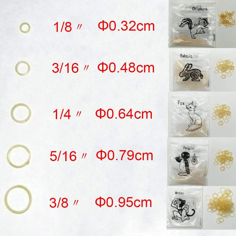 [Australia] - Angzhili 2 Packs Dental Elastic Rubber Bands Orthodontic Elastics Braces Teeth Gap (Fox 1/4") Fox 1/4" 