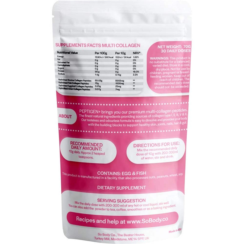 [Australia] - Five Types of Collagen Powder Combined. Including A Unique Egg Collagen. Made in UK | 30 Days of Age Defying Multi-Collagen 1 