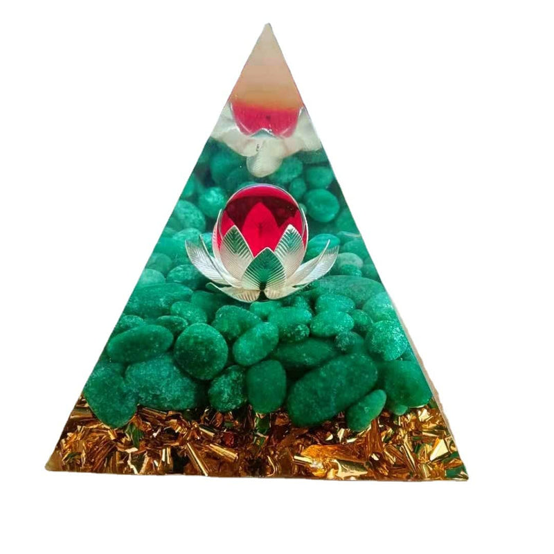 [Australia] - ycyingcheng Pyramid Ogan Crystal Energy Tower, Lotus Pyramid Crystal Healing Reiki Chakra Crushed Stone Jewelry Home Bedroom Office Table Desktop Decor, 6cm Y 