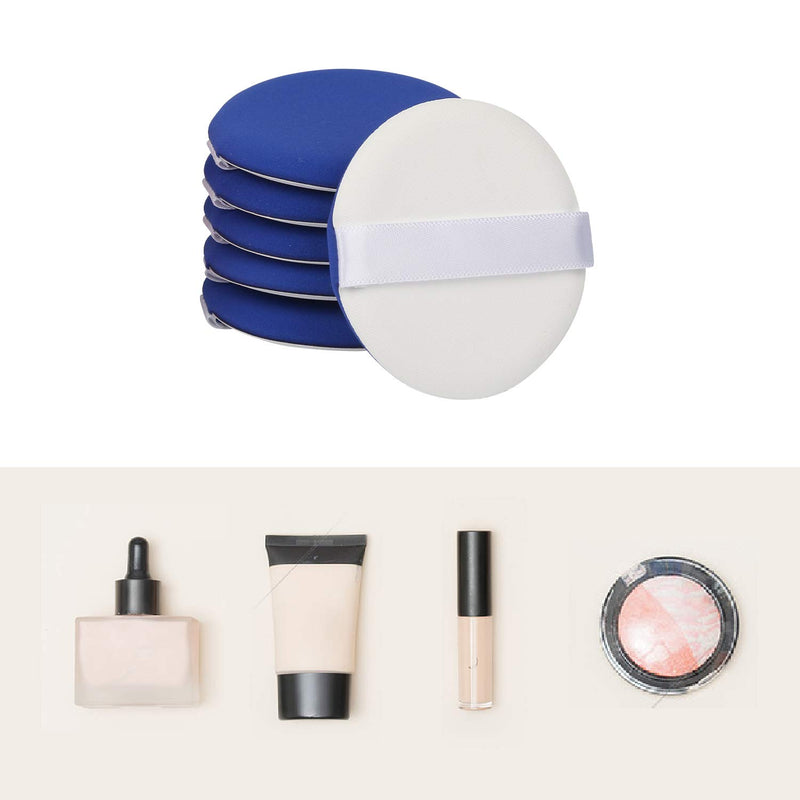 [Australia] - WWYICHEN 2.2 Inch 6 Pieces Small Makeup Foundation Sponge Air Cushion Powder Puff for Applying BB Cream, Liquid Cream, Shading Loose Powder, Blue 