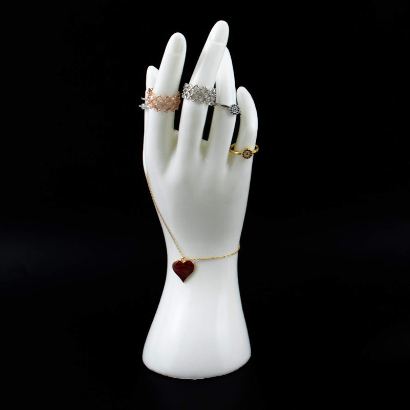 [Australia] - AUEAR, Female Mannequin Hand Display for Jewelry Display Holder Bracelet Necklace Ring Stand (White, 8.66"x2.95", 1 Pack) 8.66"x2.95" 1 Pack-white 