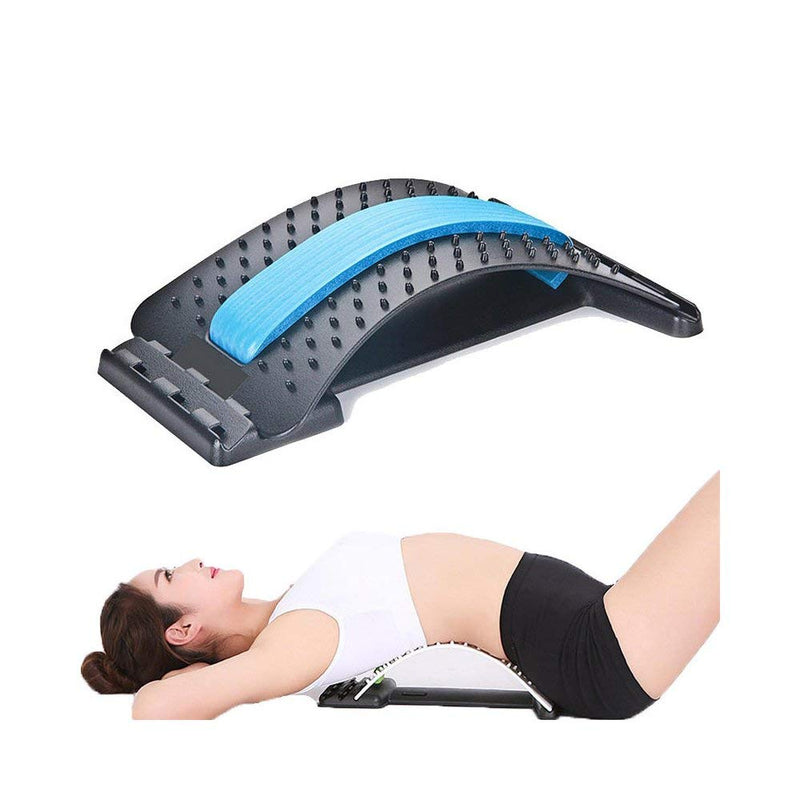 [Australia] - Back Stretcher Posture Massager for Back Relaxation & Pain Relief, Back Massager Magic Stretcher Fitness Stretch Equipment Lumbar Support Relaxation Blue Black 