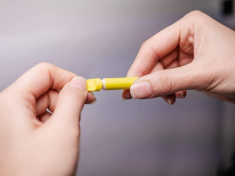[Australia] - Contact-Activated Safety Lancet Blue 100 Units. Needle Size 21G. Penetration Depth 2.50 mm. Volume: High (Expires on 2 September 2022) Blue - Penetration 2.50 Mm.high Volume. 21 G 