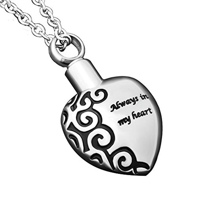 [Australia] - Charmed Craft Love Cremation Urn Ashes Necklace Always in My Heart Pendant Keepsake Memorial 