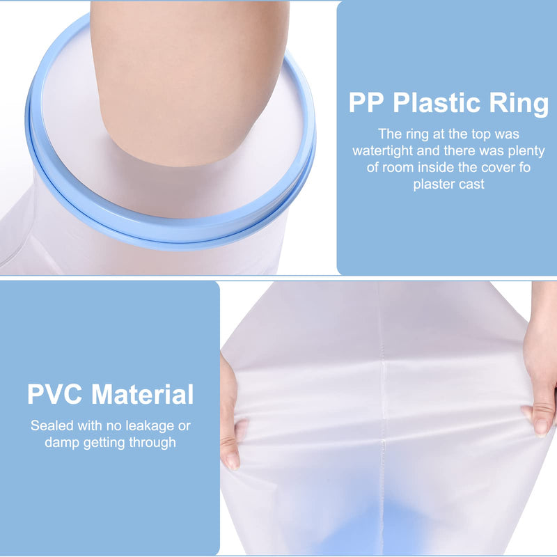 [Australia] - Fasola Leg Protector Showering, Non-Slip Cast Cover for Half Leg, Broken Knees, Toe, Ankle, Foot, Reusable Cast Bag Keep Foot Dry M 