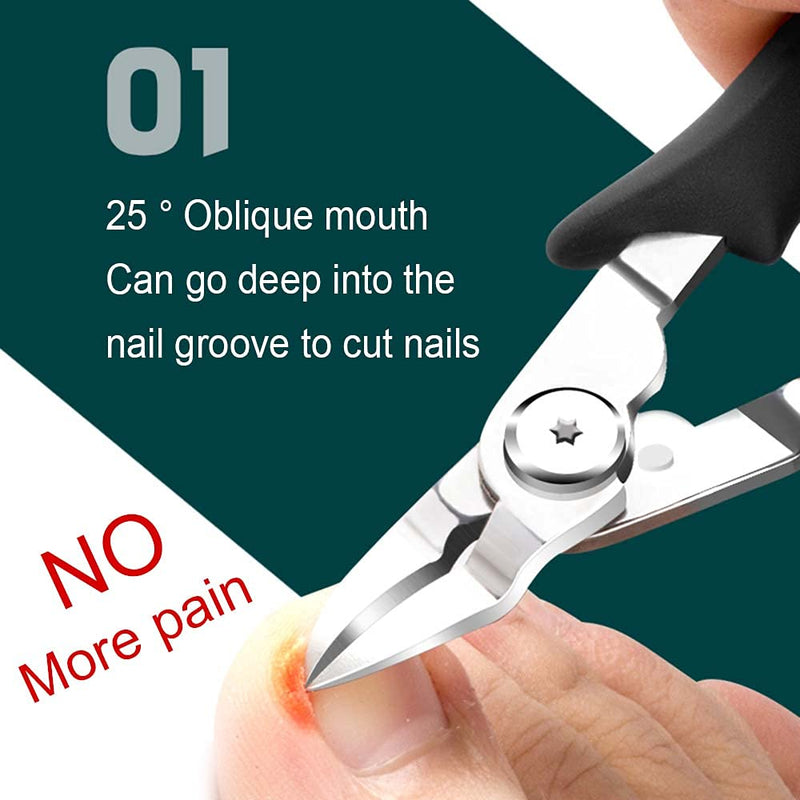 [Australia] - Ingrown Toenail Clippers (2021 Upgrade), Steel Nail Clippers for Professional Podiatrist, Unisex Podiatry Clipper, Unique Curved Blade Tool for Paronychia, Thick & Ingrown Nails-XIORRY 