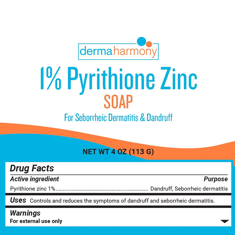 [Australia] - DermaHarmony 1% Pyrithione Zinc (ZnP) Bar Soap 4 oz - Crafted for Those with Skin Conditions - Seborrheic Dermatitis, Dandruff, Psoriasis, Eczema, etc. 