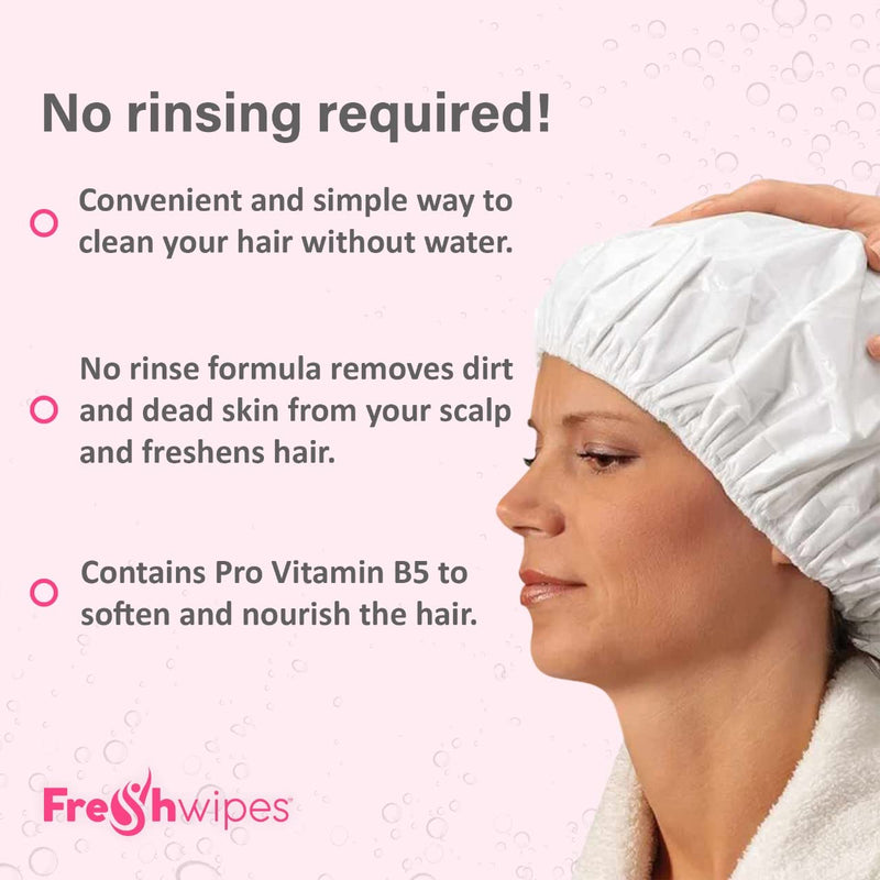 [Australia] - FreshWipes Rinse-Free Shampoo Cap for Disabled, Elderly and Post Operative Patients. an Ideal Way to wash Your Hair Without Water 