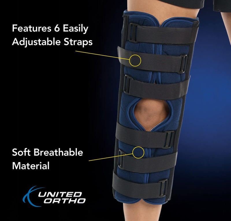 [Australia] - United Ortho 61016 3-Panel Knee Immobilizer, 16" 16" Navy 
