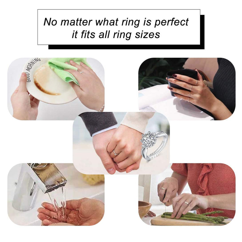 [Australia] - Eiito Ring Size Adjuster Invisible (6 Packs), Reducer Ring Guard for Loose Rings (Set of 4 Sizes) Ring 12 