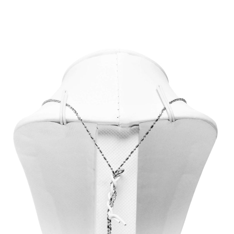 [Australia] - MOOCA 2 Pcs Set Small Necklace Chain Jewelry Bust Display Holder Stand, leatherette Necklaces Display Necklace Mannequin, Necklace Bust, Jewelry Bust Stand 6 1/4"H, White Leatherette White Faux Leather 