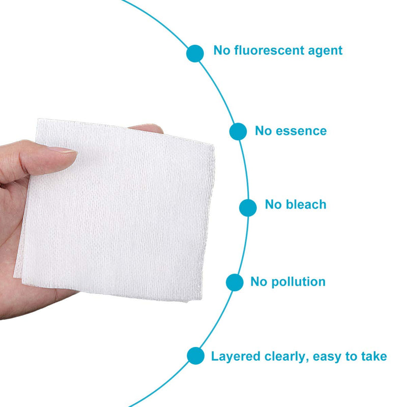 [Australia] - HEALLILY Gauze Pads 100pcs Non-Woven Facial Cotton Gauze Squares Gauze Sponge Esthetician Cotton Pad (Folded Size 10x10cm, Unfold Size 20x20cm) Gauze Swabs 