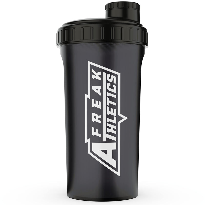 [Australia] - Freak Athletics Protein Shaker Bottle 700ml Premium BPA Free shaker Bottle (Black Transparent/Black Lid) Black Transparent / Black Lid 