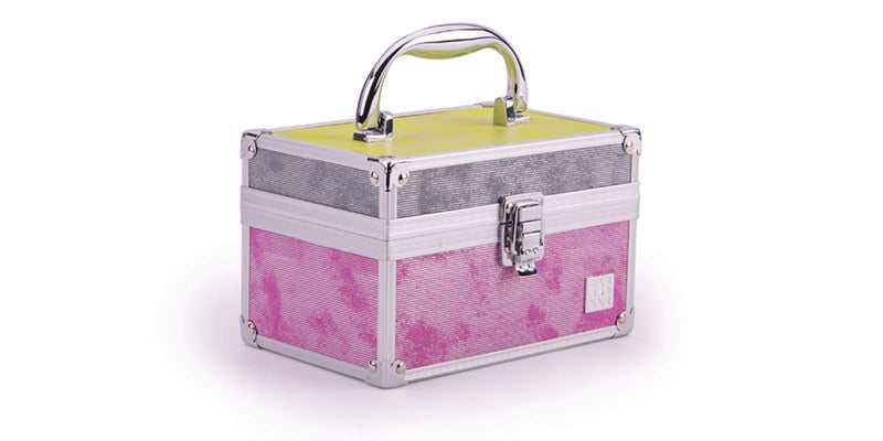 [Australia] - Caboodles Baby Train Case Small Cosmetic Storage Case With Secure Latch, Colorblock, 1 count 