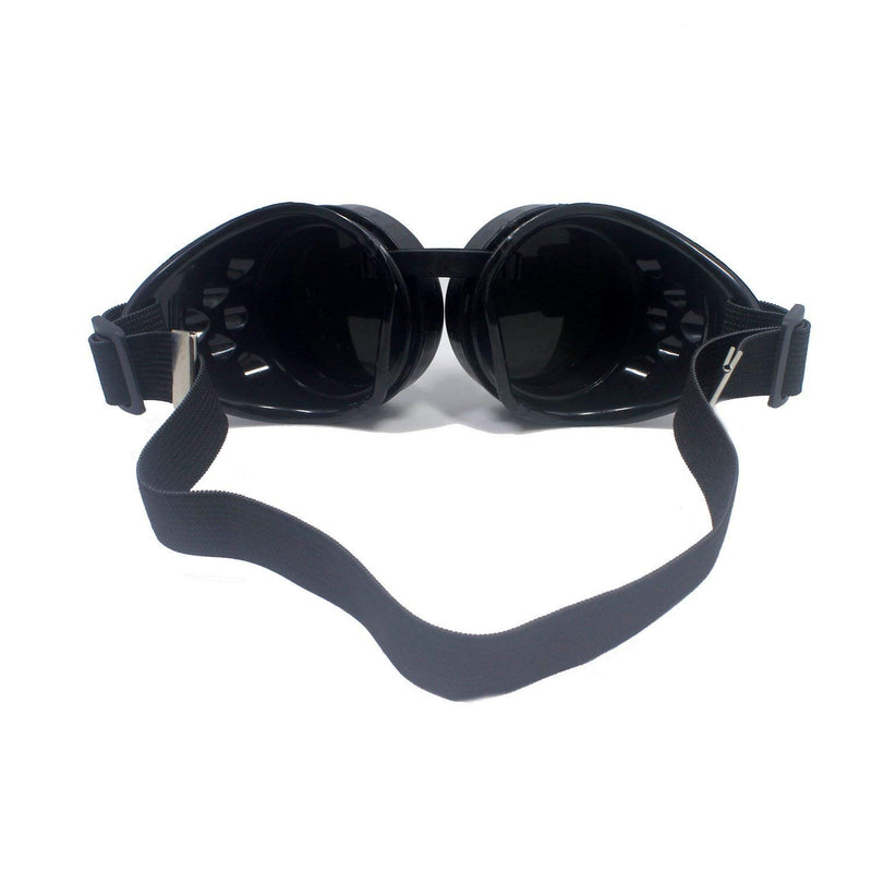 [Australia] - WEICHUAN New Sell Vintage Steampunk Goggles Glasses Cosplay Punk Gothic(Black) 1 Black 