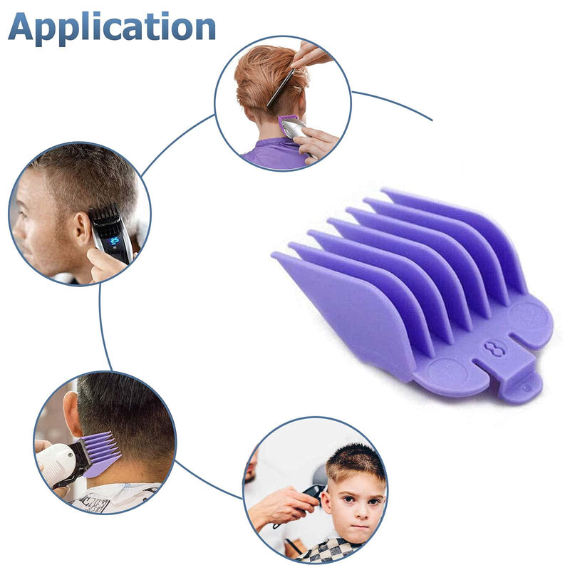 [Australia] - Hair Clipper Guards Combs,8PCS Professional Hair Clipper Guide Combs,Replacement for Most Clippers Trimmers and Spares Haircut Accesorries Lengths from 1/8" to 1" (3-25mm) 