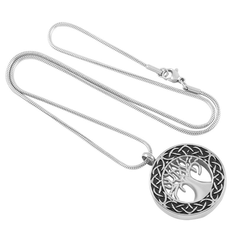 [Australia] - Celtic Tree of Life Urn Necklace - Cremation Jewelry Memorial Keepsake Pendant - Funnel Kit Included 