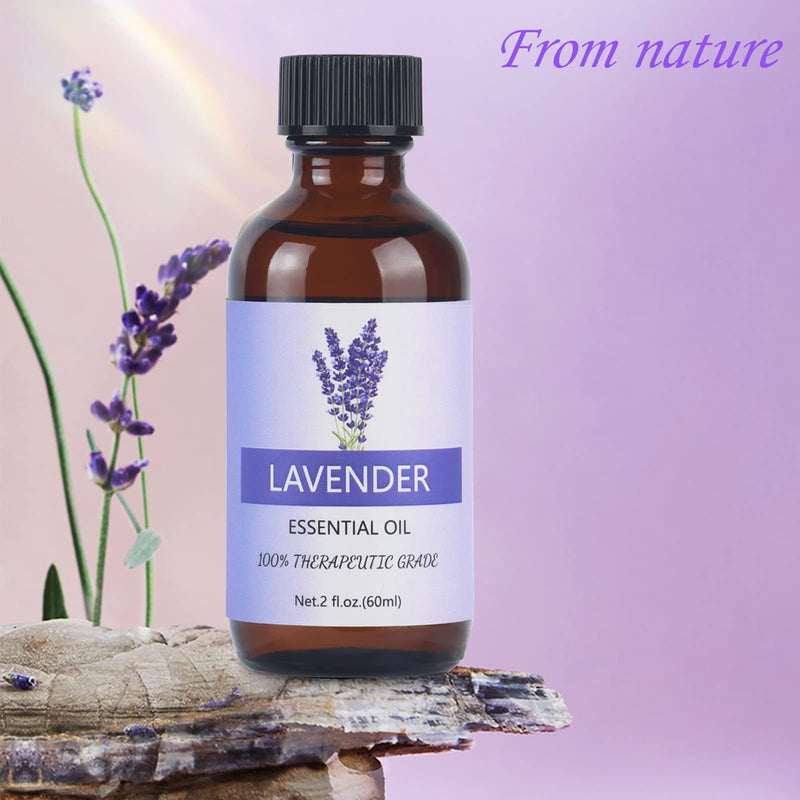 [Australia] - Lavender Essential Oil 60mL, Pure Natural Therapeutic Grade Aromatherapy Oil for Diffuser, Humidifier, Aromatherapy, Sleep, Relax,Candle Making 