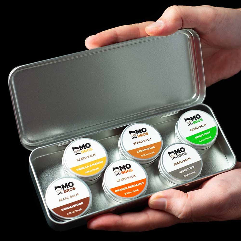 [Australia] - Beard Balm Collection | Perfect Gifts for Men | Ideal Present for Him, Dad, Boyfriend | 6 Luxury Scented Balms in a Set 