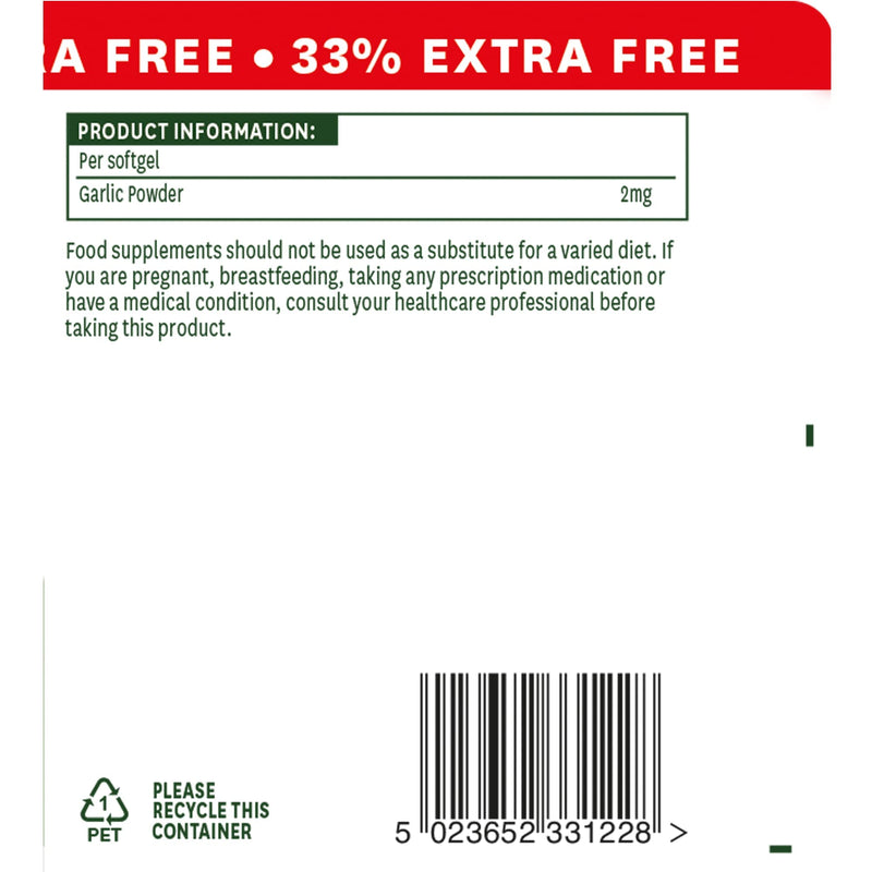 [Australia] - Natures Aid Odourless Garlic Pearls, 120 Softgel Capsules (One-a-Day, to Help Maintain a Healthy Heart and Blood Circulation, Made in the UK) 