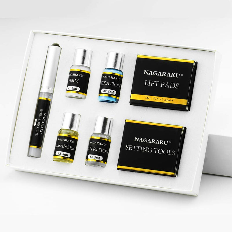 [Australia] - NAGARAKU Lash Lift Kit Eyelash Semi-Permanent Curling Perming Wave Retension 40-60 days Professional For Salon Salon Use 