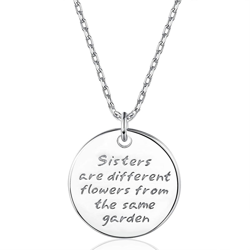 [Australia] - Annis Munn Soul Sister Necklace - 925 Sterling Silver Adjustable Engraved Bar Pendant Friendship Graduation Christmas Jewelry Birthday Gift (C； Sister Necklace) 