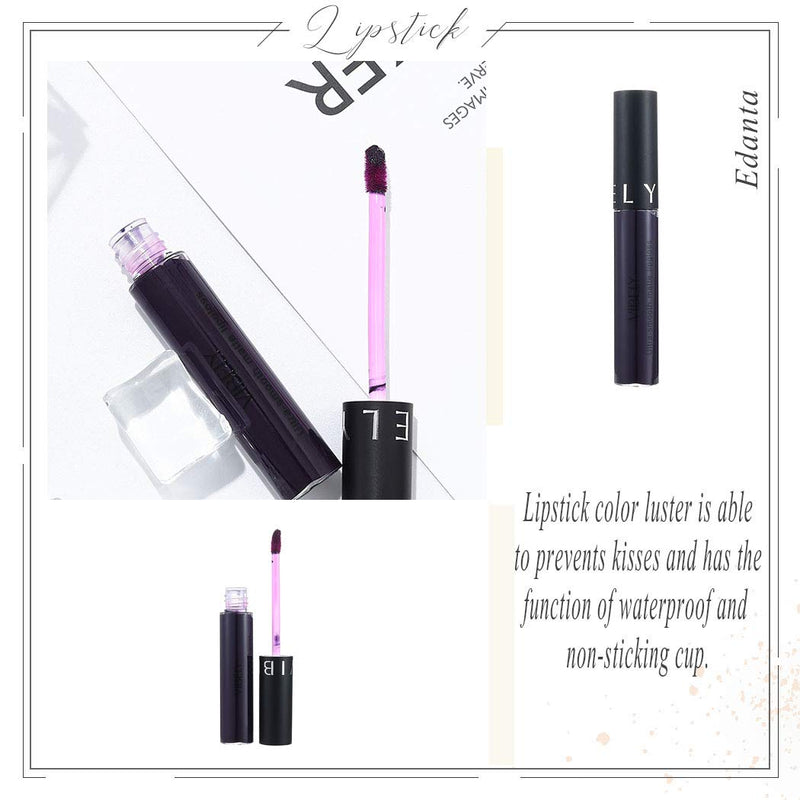 [Australia] - Edanta Matte Liquid Lipstick Gothic Lip Gloss Velvety High Pigmented Beauty Lipsticks Makeup for Women and Girls (A-Purple 23#) A-Purple 23# 