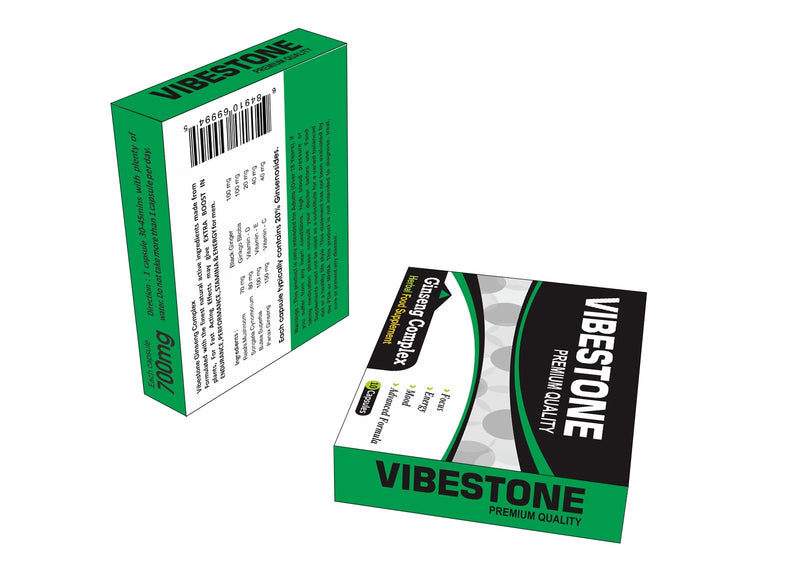 [Australia] - VIBESTONE Green Stronger for Longer New Formula- Ultra Strong Performance Enhancing 700MG Pills, Stamina Endurance Booster Green Supplement Pills for Men - 10 Ginseng Capsules 