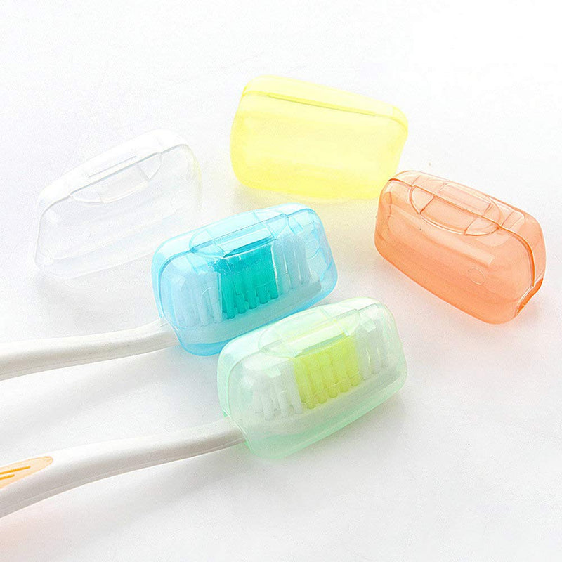 [Australia] - NICEMOVIC 5 Pieces Travel Portable Toothbrush Head Covers Toothbrush Protective Case Toothbrush Head Protector Cap 