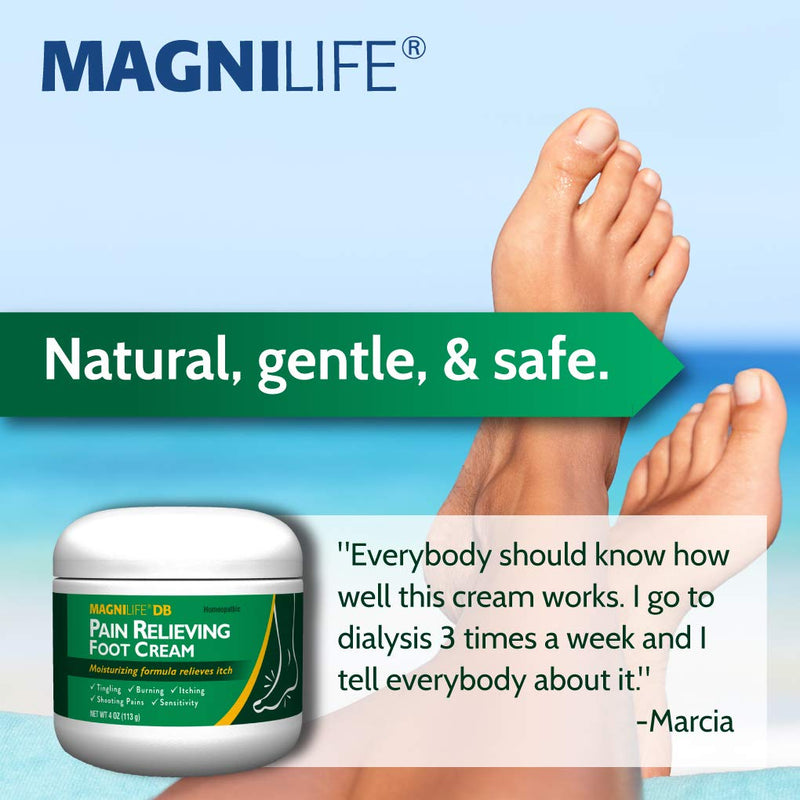 [Australia] - MagniLife DB Pain Relieving Foot Cream, Calming Relief for Burning, Tingling, Shooting & Stabbing Foot Pain, Moisturizing Foot Cream Suitable for Diabetic and Sensitive Skin - 4oz 