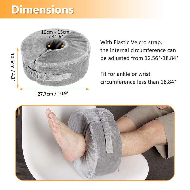 [Australia] - Foot Elevation Pillow Ankle Protector Heel for Pressure Sores Ulcer Cushion Foot Pillow Protectors Ankle for Bed Sore Feet Sleeping Pillow Elevated Foot Support Wedge Leg Elevator (Large, 1 PCS) Large 