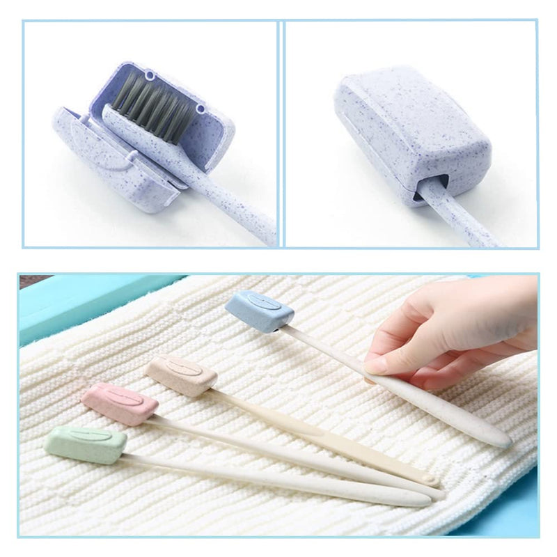 [Australia] - 4 Pcs Portable Toothbrush Head Covers, Toothbrush Protective Case, Toothbrush Caps, Toothbrush Protector Case Sutiable for Home Travel Outdoor Camping Hiking Business Trip 
