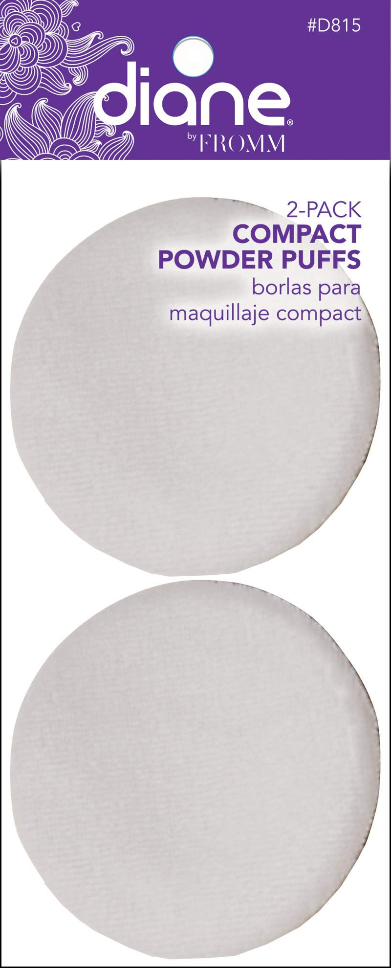 [Australia] - Diane Compact Powder Puffs, White, 2 Count 