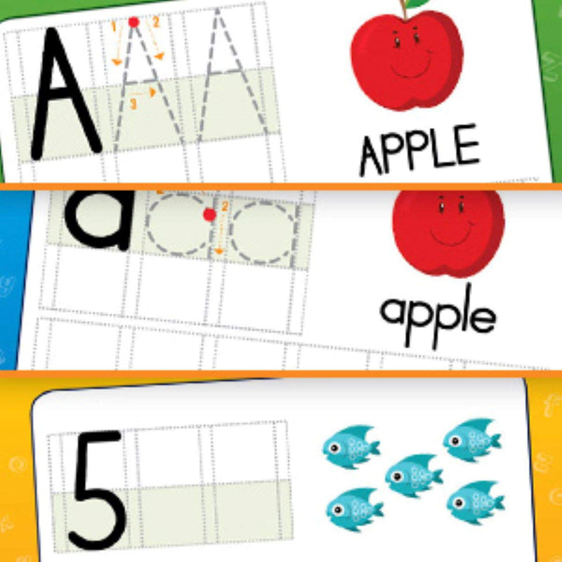 [Australia] - Channie's Dry Erase Alphabet/Number Flash Cards, 5.5W x 4.25 L x 0.25H, White, Model:B500 