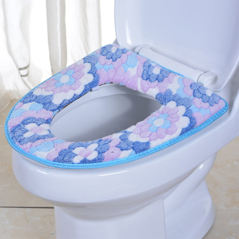 [Australia] - Dianoo Plush Toilet Seat Covers, Bathroom Soft Warm Washable Toilet Seat Cover Cushion, 2PCS (the colors will be sent at random) 