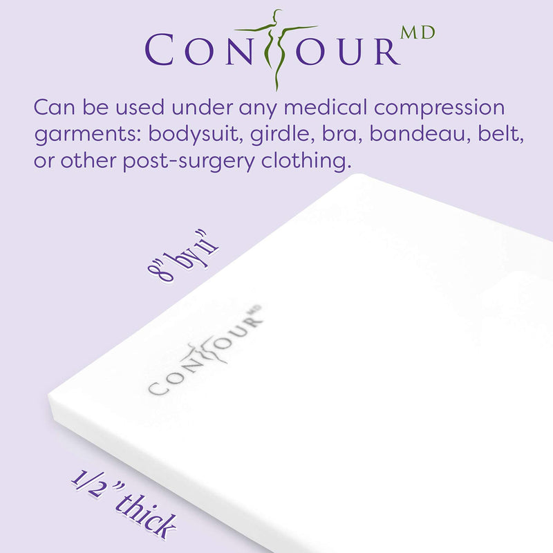 [Australia] - Lipo Foam Sheets for Post Surgery, Surgical Compression Garments. Top Medical Grade for Lipo, Fajas, Ab Flattening, BBL, and more. ContourMD, 8"x 11" (Lipo-1), 3 sheet 